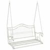 vidaXL Swing Bench Steel 115 x 61 x 63 cm Antique White
