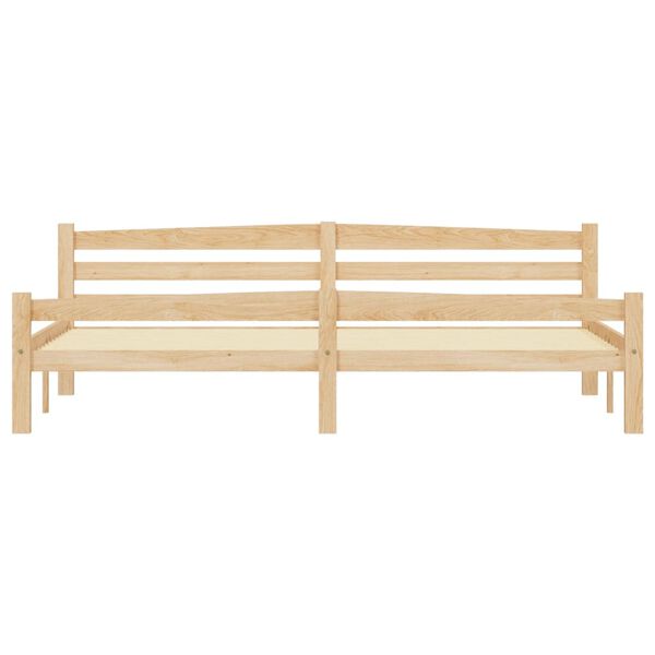 vidaXL Bed Frame without Mattress with 2 Drawers Solid Wood 200x200 cm