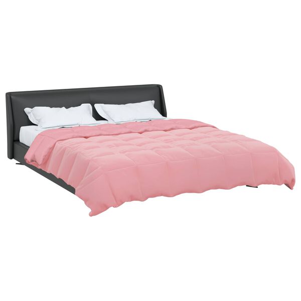 vidaXL Summer Duvet Quilted Pink 220 x 240 cm Microfiber