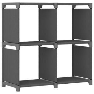 vidaXL Display Shelf | Grey | Steel, Fabric (100% Polyester) | 69 x 30 x 72.5 cm