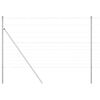 vidaXL Ground Fix Welded Wire Fence 50 x 1.4 m Galvanised Steel Silver