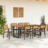 vidaXL Stacking Chair 8 pcs Brown 56 x 57 x 87 cm Solid Acacia Wood