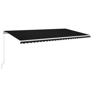 vidaXL Retractable Awning Anthracite 600 x 350 cm Fabric and Aluminium