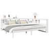 vidaXL Bookcase Bed without Mattress White 200x200 cm Solid Wood Pine