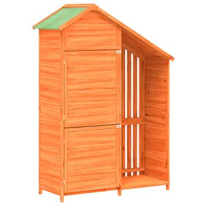 vidaXL Garden Tool Shed Brown 120x53.5x170 cm Solid Wood Pine