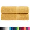 vidaXL Premium Hand Towels "SOLUND" 2 pcs Gold 50x100 cm 600 gsm