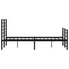 vidaXL Metal Bed Frame without Mattress with Footboard Black 160x200cm