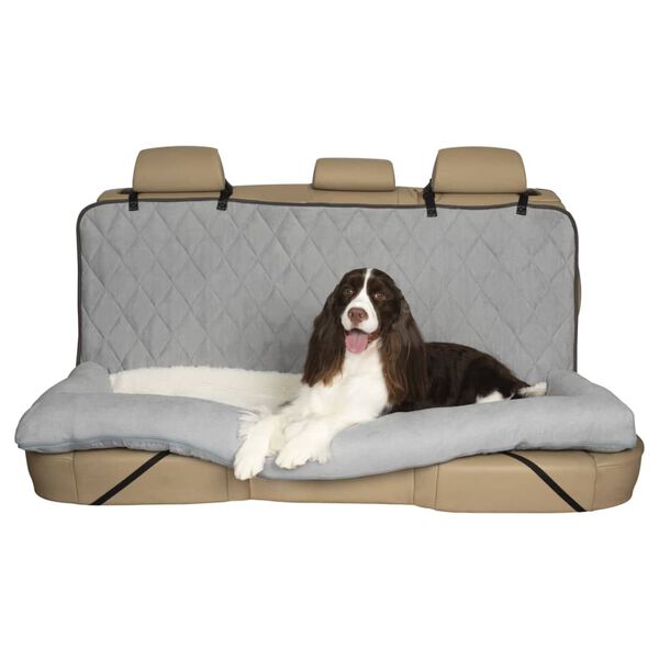 Happy Ride Dog Bed Car Cuddler Large Grey