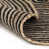 vidaXL Handmade Rug Jute with Spiral Design Black 150 cm