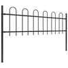 vidaXL Garden Fence Boxtel with Hoop Top Steel 181x60 cm Black