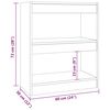 vidaXL Book Cabinet/Room Divider Brown Oak 60x30x72 cm