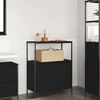 vidaXL Bathroom Cabinet with Shelves Black Oak 76.5x35x95 cm