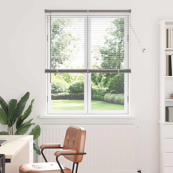 vidaXL Venetian Blinds Height Adjustable Silver 175 x 105 cm Aluminium