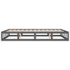 vidaXL Bed Frame without Mattress Grey 135x190 cm Double Double Solid Wood