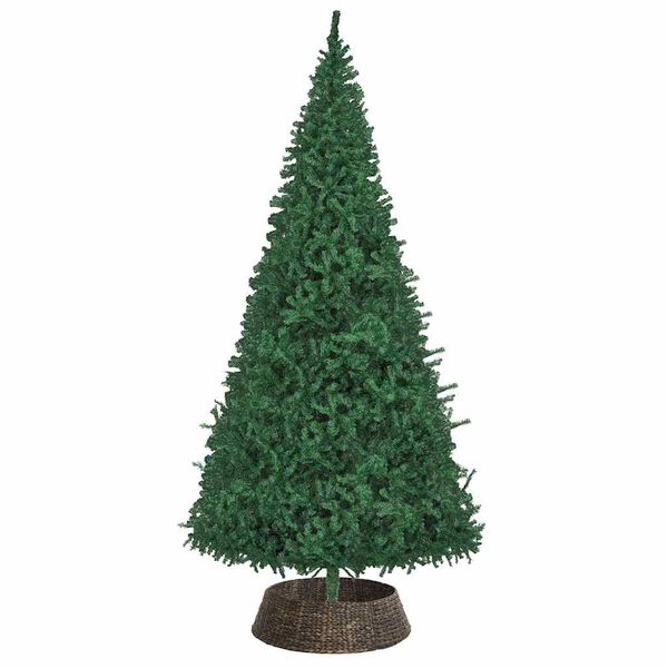 vidaXL Christmas Tree Collar Black 105 x 105 x 28 cm Water hyacinth