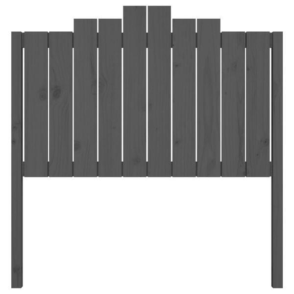 vidaXL Bed Headboard Grey 106x4x110 cm Solid Wood Pine