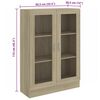 vidaXL Vitrine Cabinet Sonoma Oak 82.5x30.5x115 cm Engineered Wood