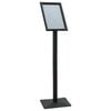 vidaXL Pedestal Poster Stand Black A4 Aluminum and PVC