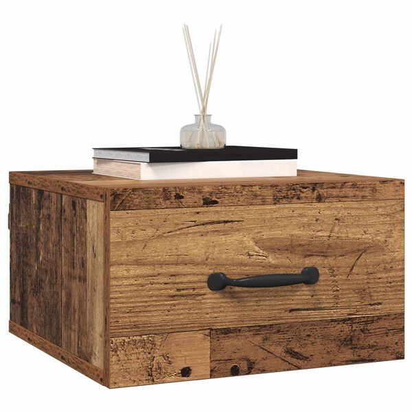 vidaXL Bedside Cabinet Old Wood 35 x 35 x 20 cm Engineered Wood