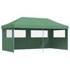 vidaXL Foldable Party Tent Pop-Up with 3 Sidewalls Green