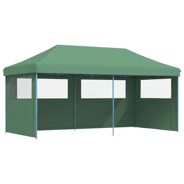 vidaXL Foldable Party Tent Pop-Up with 3 Sidewalls Green