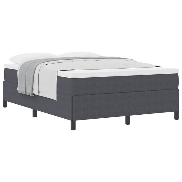 vidaXL Bed Frame Dark grey 140 x 200 cm Corduroy fabric