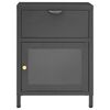 vidaXL Nightstand Anthracite 40x30x54.5 cm Steel and Glass