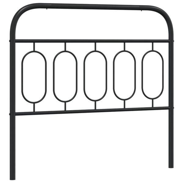 vidaXL Metal Replace Headboard Black 107 cm