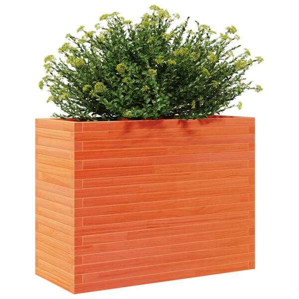 vidaXL Garden Planter Wax Brown 90x40x68.5 cm Solid Wood Pine