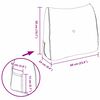 vidaXL Back Pillow White 60 x 24 x 50 cm Fabric