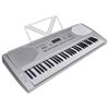 vidaXL 61-Key Electric Keyboard Set Silver and Black