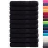 vidaXL Premium Towels SOLUND 10 pcs Black 100x200 cm 600 gsm