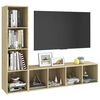 vidaXL TV Cabinets 2 pcs Sonoma Oak 142.5x35x36.5 cm Engineered Wood