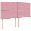 vidaXL Ottoman Bed with Mattresses Pink 160x200cm Velvet