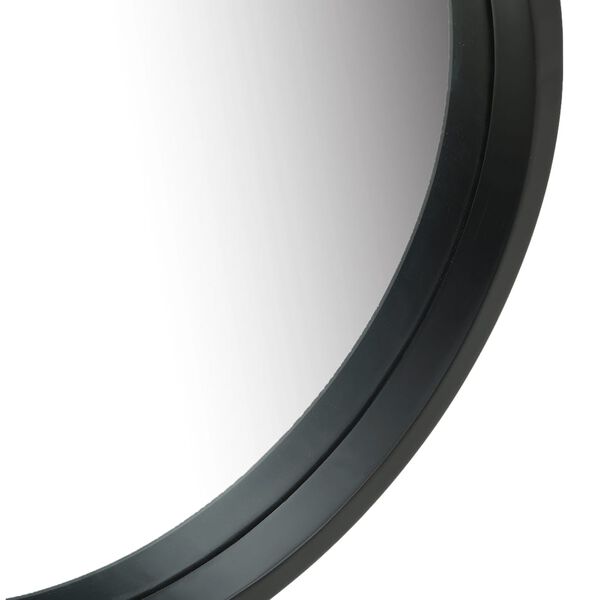 vidaXL Wall Mirror with Strap 50 cm Black