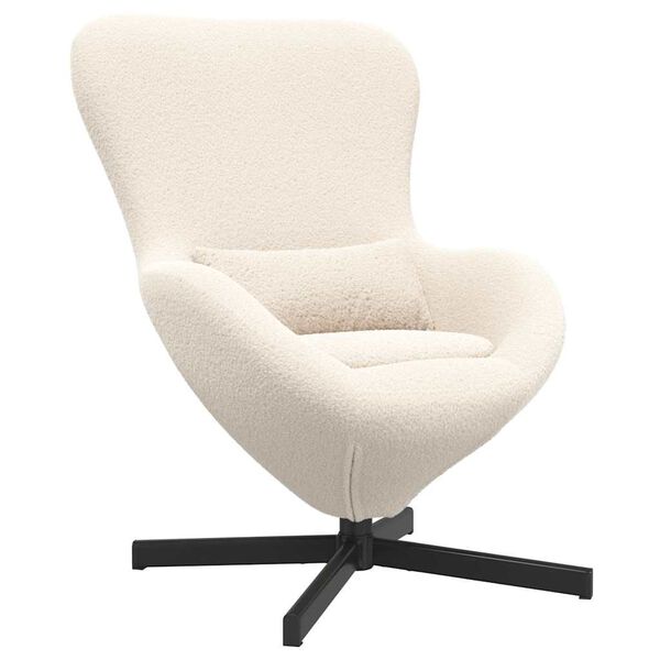 vidaXL Egg Chair Cream 63 x 73 x 90 cm Fabric