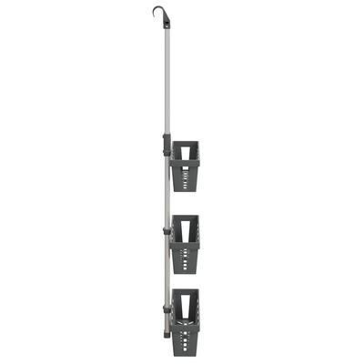 vidaXL Shower Hanger Shelf 30x15x(67-105) cm Aluminium
