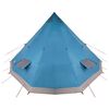 vidaXL Family Tipi Tent Folding Blue and Grey 560 x 560 x 300 cm