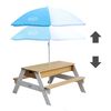 AXI Sand and Water Picnic Table Nick with Umbrella Brown and White
