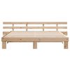 vidaXL Bed Frame with Headboard Brown 180 x 200 cm Solid Pine Wood