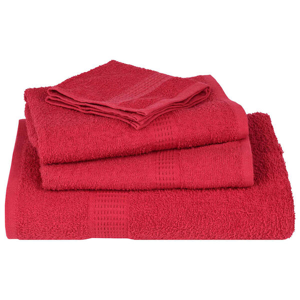 vidaXL Hand Towels "FROGN" 10 pcs Red 50x100 cm 360 gsm