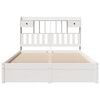vidaXL Bookcase Bed without Mattress White 150x200cm King Size Solid Wood Pine