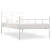 vidaXL Bed Frame without Mattress White Metal 100x200 cm