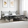 vidaXL Metal Bed Frame without Mattress with Headboard Black 193x203cm