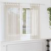 vidaXL Voile Curtains with Tab Top 2 pcs Cream