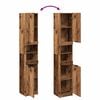 vidaXL Bathroom Cabinet Old Wood 32x34x188.5 cm Engineered Wood
