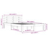 vidaXL Bed Frame without Mattress White Solid Wood 140x200 cm