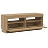 vidaXL TV Cabinet with LED Lights Artisian Oak 100x35x40 cm Engineered Wood