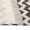 vidaXL Kilim Rug Cotton 160x230 cm with Pattern Black/White