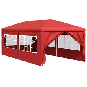 vidaXL Party Tent 600 x 300 x 255 cm Red PE and Steel